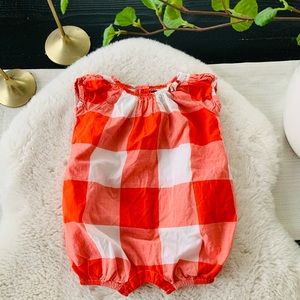 Babygap red bucket romper 3/6 months